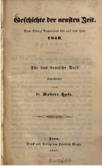 cover of the book Geschichte der neuesten Zeit : Vom Sturze Napoleons bis auf das Jahr 1846