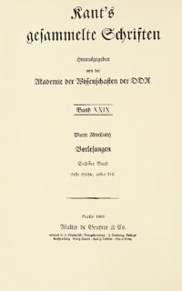 cover of the book Vorlesungen / Kleinere Vorlesungen und Ergänzungen I: Erste Hälfte