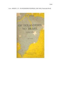 cover of the book Os Holandeses no Brasil (1624-1654)