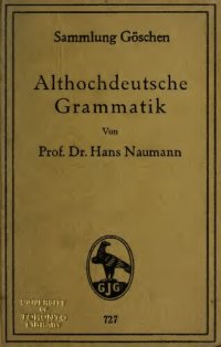 cover of the book Althochdeutsche Grammatik