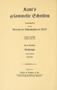 cover of the book Vorlesungen / Vorlesungen über Moralphilosophie : Erste Hälfte