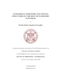 cover of the book Categorical operators and crystal structures on the ring of symmetric functions