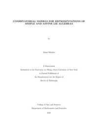 cover of the book Combinatorial models for representations of simple and affine Lie algebras