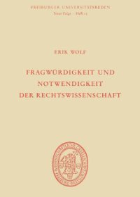 cover of the book Fragwürdigkeit und Notwendigkeit der Rechtswissenschaft