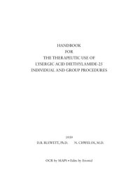 cover of the book Handbook for the Therapeutic Use of Lysergic Acid Diethylamide-25: Individual and Group Procedures