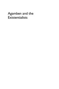 cover of the book Agamben and the Existentialists