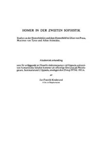 cover of the book Homer in der Zweiten Sophistik: Studien zu der Homerlektüre und dem Homerbild bei Dion von Prusa, Maximos von Tyros und Ailios Aristeides