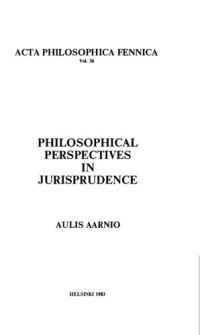 cover of the book Philosophical perspectives in jurisprudence