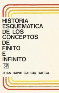 cover of the book Historia esquemática de los conceptos de finito e infinito