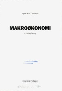 cover of the book Makroøkonomi: en innføring