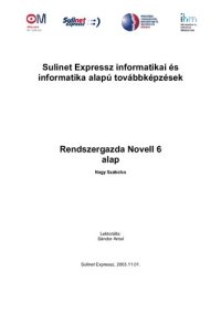 cover of the book Rendszergazda Novell 6 alap