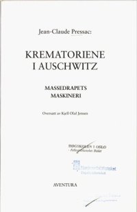 cover of the book Krematoriene i Auschwitz: massedrapets maskineri