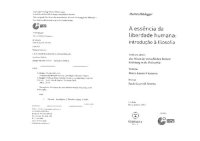 cover of the book A essência da liberdade humana: introdução à filosofia