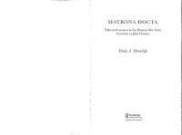 cover of the book Matrona docta : educated women in the roman élite from Cornelia to Julia Domna