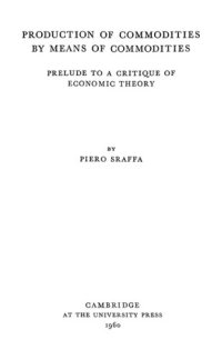 cover of the book Production of commodities by means of commodities. Prelude to a critique of economic theory