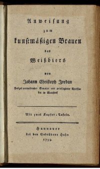 cover of the book Anweisung zum kunstmäßigen Brauen des Weißbiers