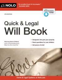 cover of the book Quick & legal will book