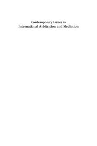 cover of the book Contemporary Issues in International Arbitration and Mediation: The Fordham Papers (2012): 6