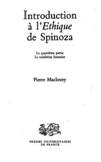 cover of the book Introduction à l'Éthique