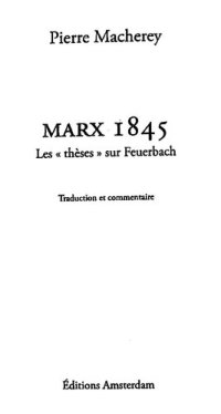 cover of the book Marx 1845