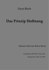 cover of the book Das Prinzip Hoffnung