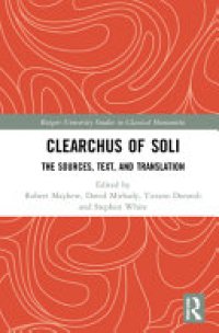 cover of the book Clearchus of Soli: Text, Translation, and Discussion