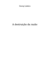 cover of the book A destruição da razão