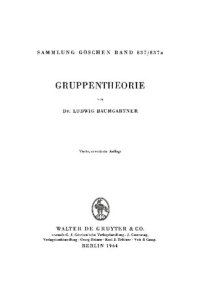 cover of the book Gruppentheorie