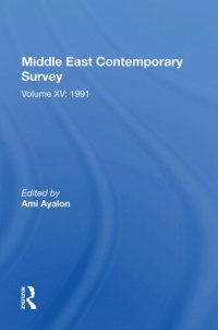 cover of the book Middle East Contemporary Survey, Volume XV: 1991