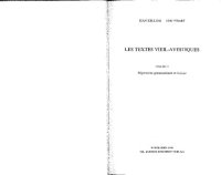 cover of the book Les Textes vieil-avestiques - Vol. 2 repertoires grammaticaux et lexique