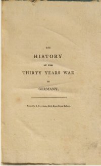 cover of the book The History of the Thirty Years War in Germany