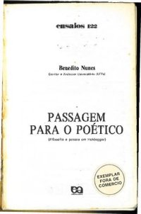 cover of the book Passagem para o poético: filosofia e poesia em Heidegger