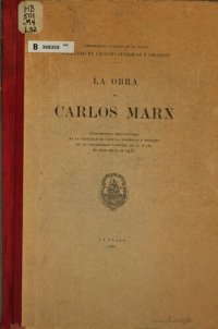 cover of the book La obra de Carlos Marx