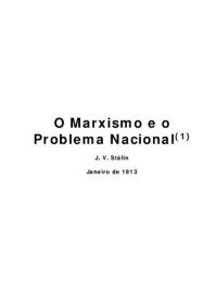 cover of the book O marxismo e o problema nacional