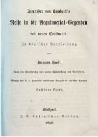 cover of the book Alexander von Humboldts Reise in die Äquinoctial-Gegenden des neuen Kontinents