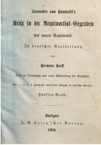 cover of the book Alexander von Humboldts Reise in die Äquinoctial-Gegenden des neuen Kontinents