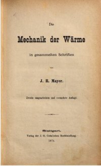 cover of the book Die Mechanik der Wärme in gesammelten Schriften