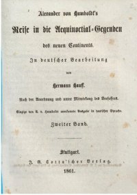 cover of the book Alexander von Humboldts Reise in die Äquinoctial-Gegenden des neuen Kontinents