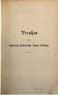 cover of the book Preußen und die schleswig-holsteinische Staats-Erbfolge : Eine polemische Eröterung als zweites Wort in der Angelegenheit