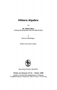 cover of the book Höhere Algebra