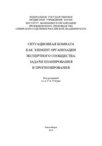 cover of the book Ситуационная комната как элемент организации экспертного сообщества: задачи планирования и прогнозирования: Situation room as an element of expert community organization: planning and forecasting tasks : [монография]