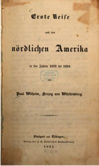 cover of the book Erste Reise nach dem nördlichen Amerika in den Jahren 1822 bis 1824