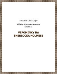 cover of the book Vzpomínky na Sherlocka Holmese