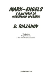 cover of the book Marx-Engels e a história do movimento operário