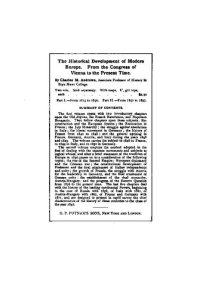 cover of the book The Historical Development of Modern Europe from the Congress of Vienna to the Present Time / 1851-1897