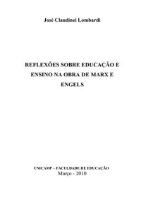 cover of the book Reflexões sobre educação e ensino na obra de Marx e Engels