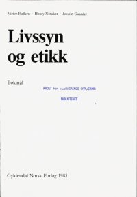 cover of the book Livssyn og etikk