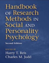 cover of the book Handbook of research methods in social and personality psychology