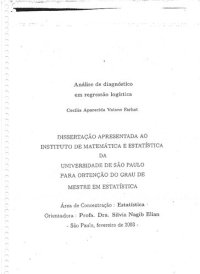 cover of the book Análise de diagnóstico em regressão logística