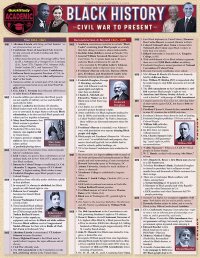 cover of the book Black History - Civil War to Present: A Quickstudy Laminated Reference Guide